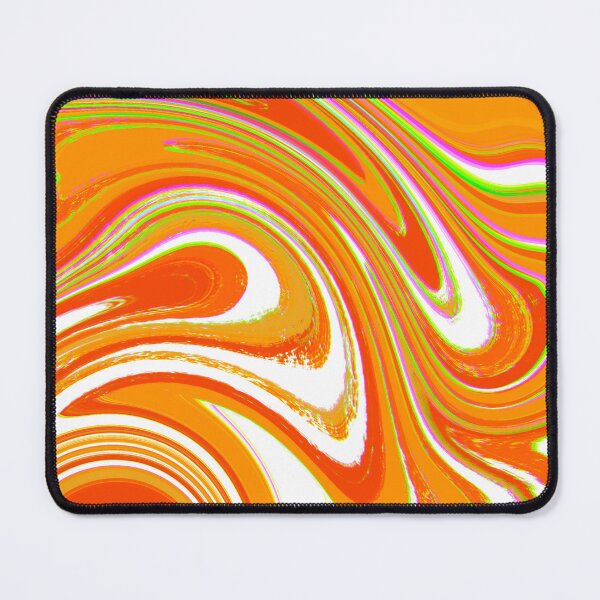 Item preview, Neon Orange, Green, Light Orange and White Marble Pattern Design designed and sold by theprintedclub.