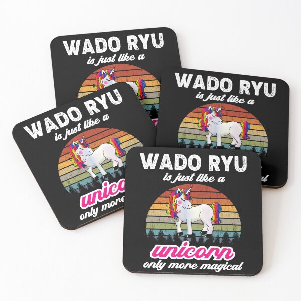 Item preview, Wado Ryu is Like a Unircorn. Only More Magical! Vintage Sunset Karate Instructor Design - Japanese Martial Art Design For A Karate Lover designed and sold by TheKarateStore.