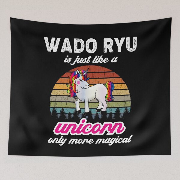 Item preview, Wado Ryu is Like a Unircorn. Only More Magical! Vintage Sunset Karate Instructor Design - Japanese Martial Art Design For A Karate Lover designed and sold by TheKarateStore.