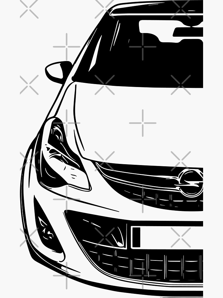 Car Enthusiast Art of a 2011 Corsa D Sticker for Sale by ThugRace Apparels