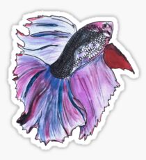 Beta fish painting Sticker