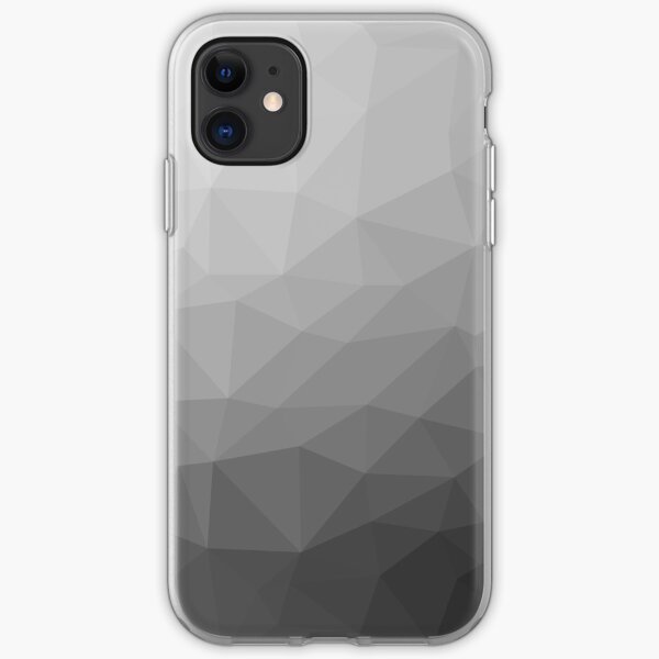 Gray Gradient Geometric Mesh Pattern iPhone Soft Case
