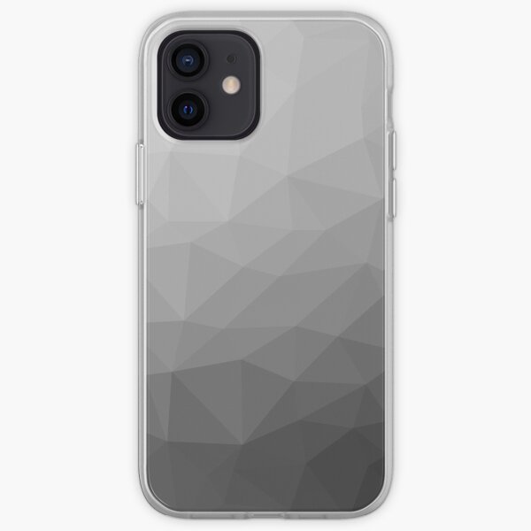 Gray Gradient Geometric Mesh Pattern iPhone Soft Case