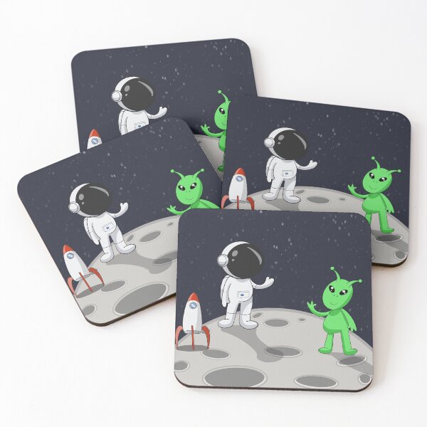 Item preview, Astronaut meeting alien life designed and sold by Redheadshiitake.