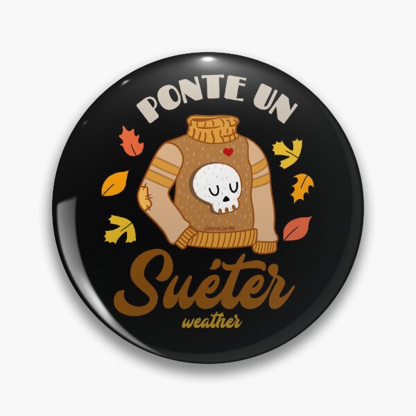 Item preview, Funny Fall Spanish Ponte Un Suéter Sweater Weather Latinx Cozy Skull designed and sold by Francielandia.