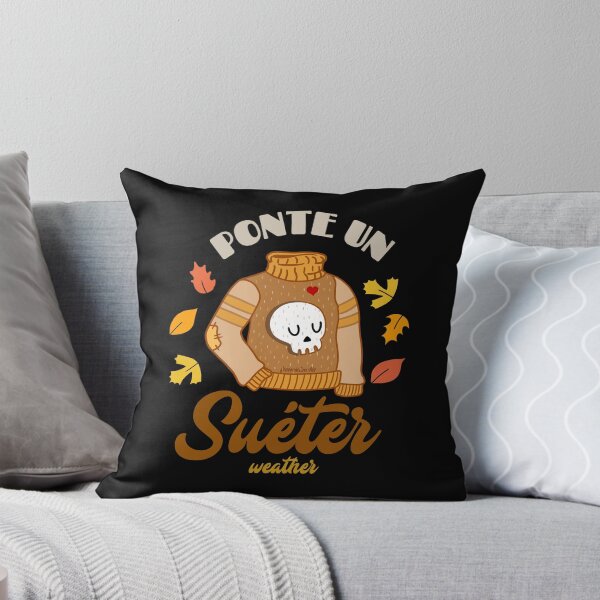 Item preview, Funny Fall Spanish Ponte Un Suéter Sweater Weather Latinx Cozy Skull designed and sold by Francielandia.