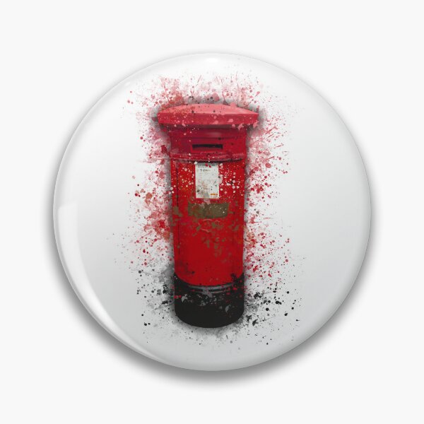 Item preview, Red Post Box Splatter Print designed and sold by Pics-squiggles.