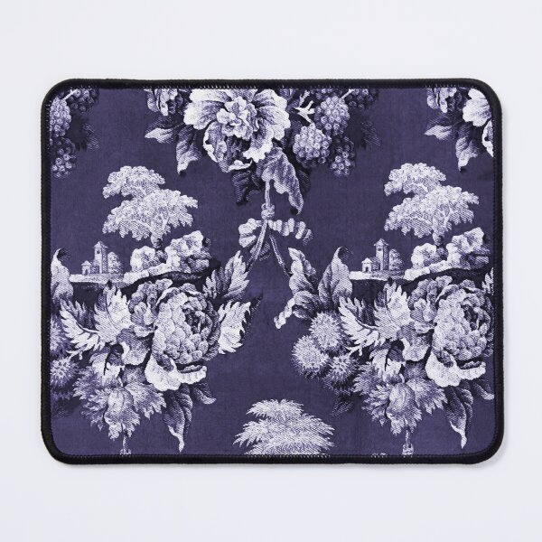 Item preview, Toile de jouy floral tapestry textile design in blue designed and sold by LeAllureVintage.