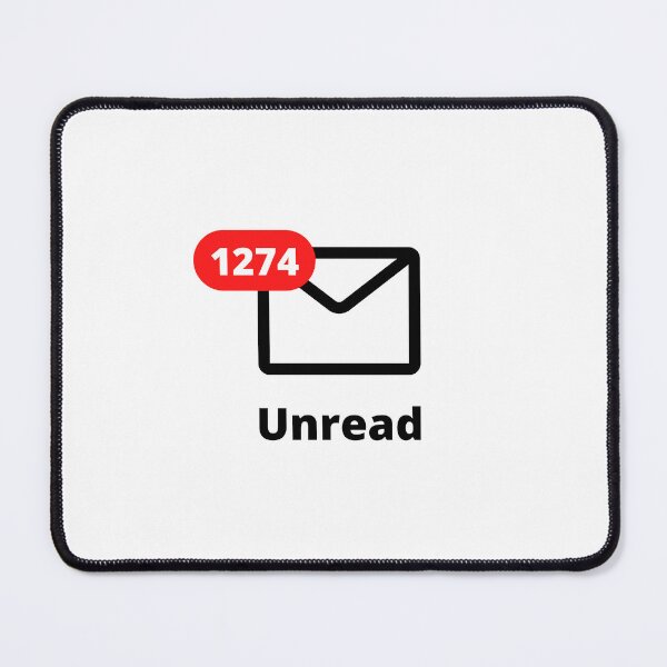 Item preview, Unread Mail - Procrastination funny designed and sold by shanesil.