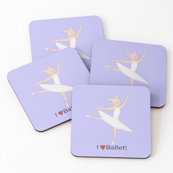 Item preview, I love Ballet, charming pink pig ballet dancer.  designed and sold by PiggingJapan.