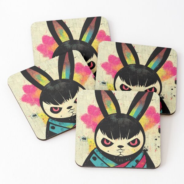 Item preview, Rabbit colorful graffiti designed and sold by keyd-studio.