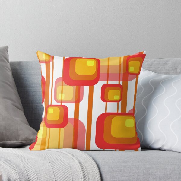 Item preview, Graphic squares pattern - orange yellow red white designed and sold by Graphic-Color.