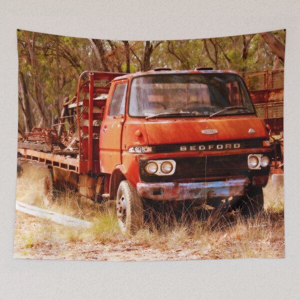 Item preview, old rusty small truck designed and sold by AHELENE.