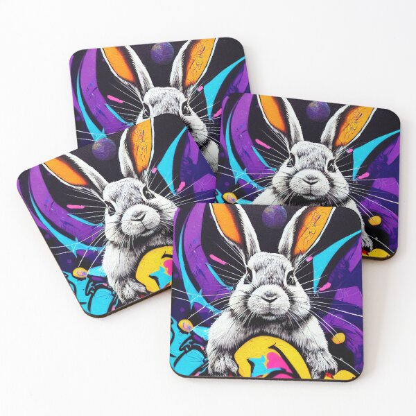 Item preview, Rabbit graffiti color designed and sold by keyd-studio.