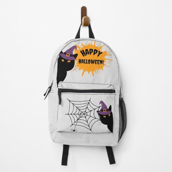 Item preview, Happy Halloween - creepy peeping cat and spiders designed and sold by fluffyfriends.