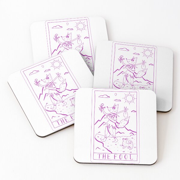 Item preview, the fool pink line art tarot card cute gift designed and sold by AnanasArt.