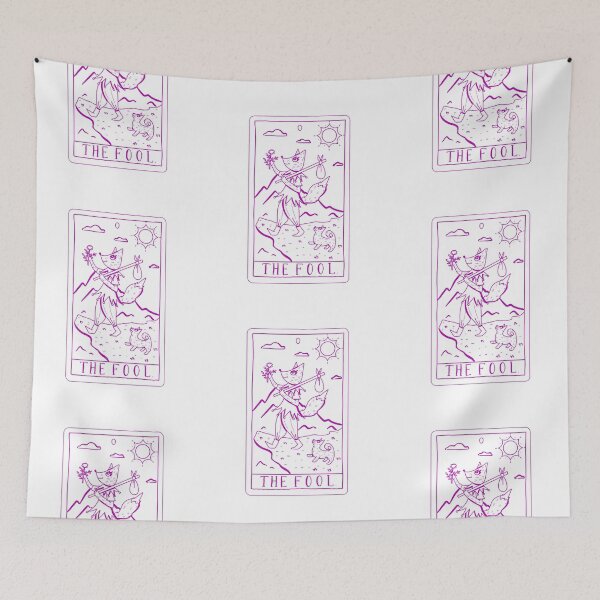 Item preview, the fool pink line art tarot card cute gift designed and sold by AnanasArt.