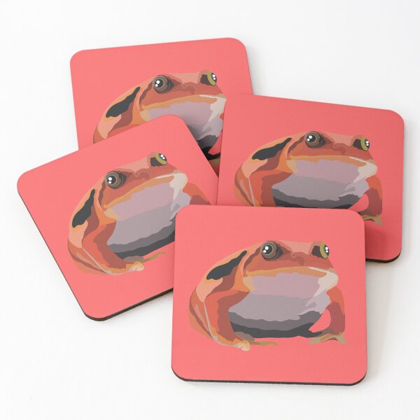 Item preview, T is for Tomato Frog, Tomato Frog Illustration – Vibrant Amphibian Artwork designed and sold by PrettylittlepastelUk.