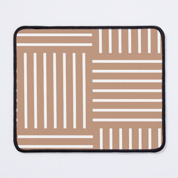 Item preview, Peach White Abstract Stripe Geometric Pattern Pairs 2023 COTY Desert Carnation 2005-7C designed and sold by ColorOfTheYears.