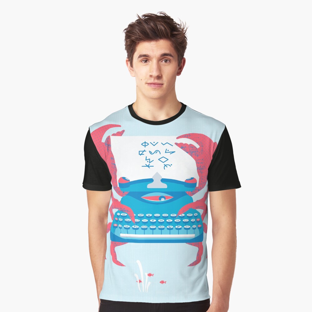 Crab The Typewriter Graphic T-Shirt