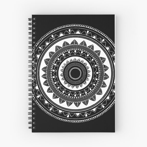 Artikelvorschau, Weißes Mandala Ukatasana auf Schwarzem entworfen und verkauft von quickpoet.