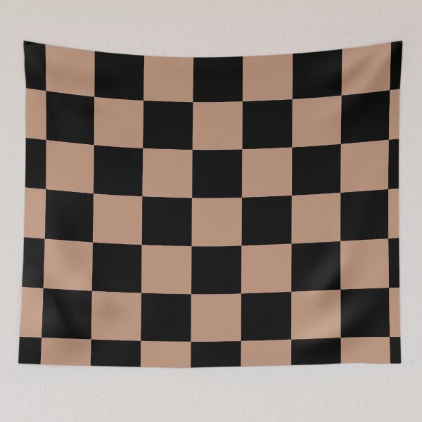 Item preview, Black Peach Checkerboard Pattern Pairs 2023 COTY Desert Carnation 2005-7C designed and sold by ColorOfTheYears.