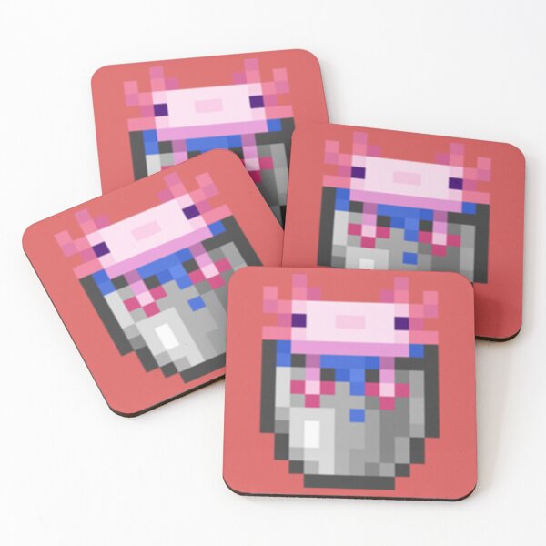 Item preview, Axolotl in a t-shirt pocket minecraft pixel axolotl axlotl designed and sold by GeovaGoodwin.