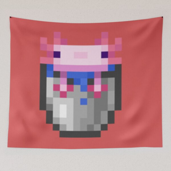 Item preview, Axolotl in a t-shirt pocket minecraft pixel axolotl axlotl designed and sold by GeovaGoodwin.