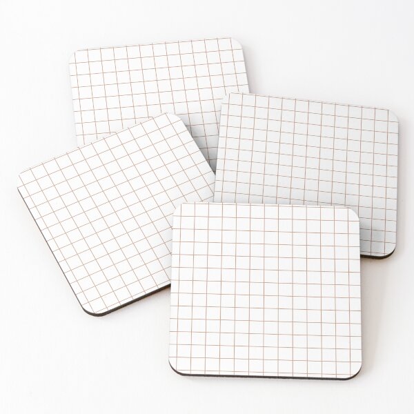 Item preview, Peach White Grid Pattern Pairs 2023 COTY Desert Carnation 2005-7C designed and sold by ColorOfTheYears.