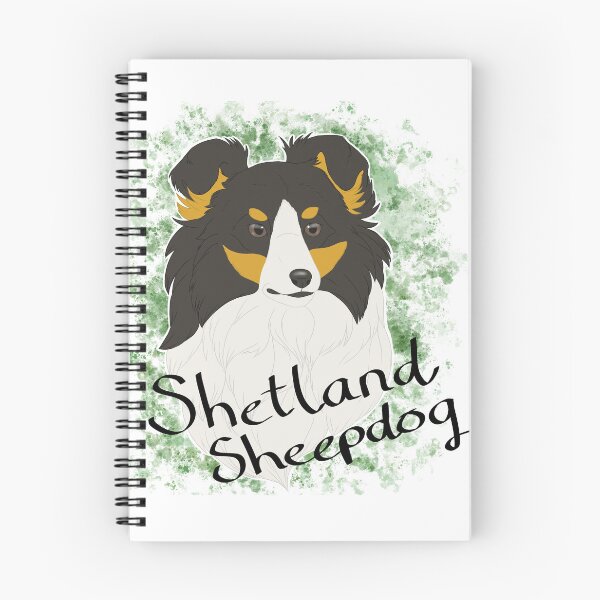 Item preview, Shetland Sheepdog - black tri watercolour and breedname designed and sold by Cynthiaetal.