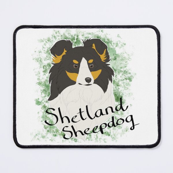 Item preview, Shetland Sheepdog - black tri watercolour and breedname designed and sold by Cynthiaetal.