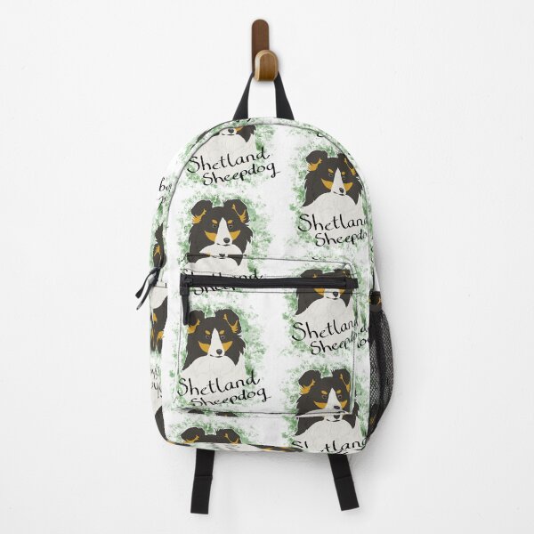Item preview, Shetland Sheepdog - black tri watercolour and breedname designed and sold by Cynthiaetal.
