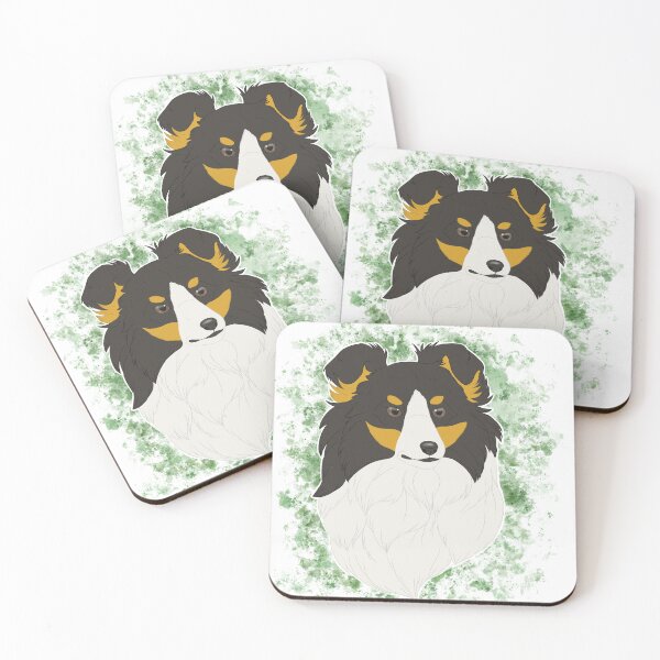 Item preview, Shetland Sheepdog - black tri watercolour designed and sold by Cynthiaetal.
