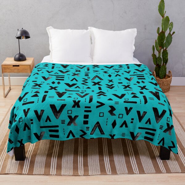 Artikelvorschau, Inked Geometric Symbols - Teal entworfen und verkauft von Rainbows Galore.