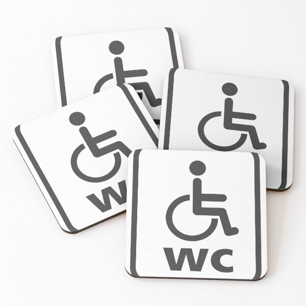 Item preview, Restroom or Public toilet Sign Sticker for Wheelchair persons toilet designed and sold by SL-Creations-.