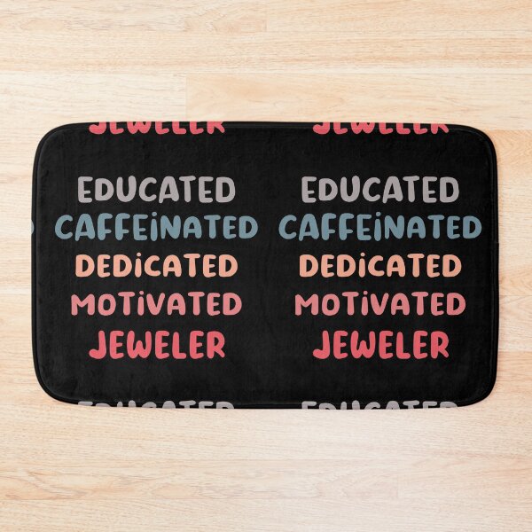 Item preview, Educated caffeinated dedicated motivated jeweler funny metalsmith quote humor blue shades jeweler gift designed and sold by MetalicBabe.
