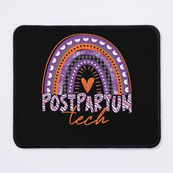 Item preview, Halloween Postpartum Tech Sweatshirt, Cute Spooky PCT Shirt, Spooky Rainbow Mother Baby CNA Shirt, Orange Purple Nurse Assistant designed and sold by sidleytetip.