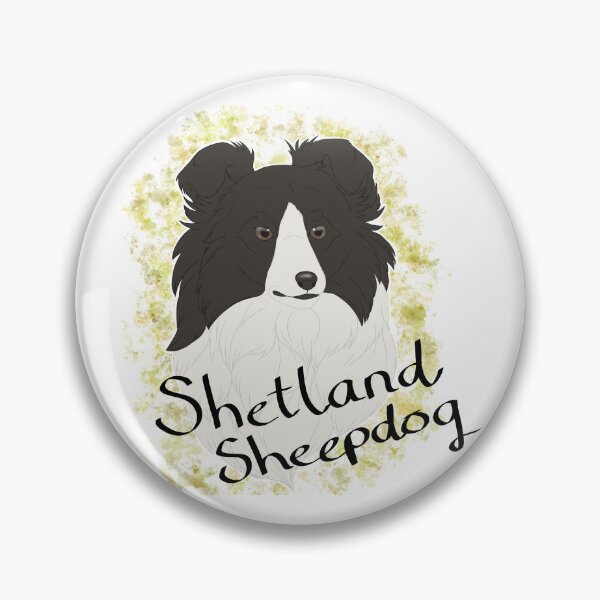 Item preview, Shetland Sheepdog - black bi watercolour and breedname designed and sold by Cynthiaetal.