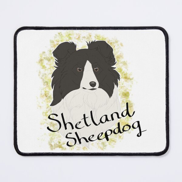Item preview, Shetland Sheepdog - black bi watercolour and breedname designed and sold by Cynthiaetal.