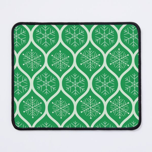 Item preview, Christmas Snowflakes on Green Ogee Pattern  designed and sold by Yasminepatterns .