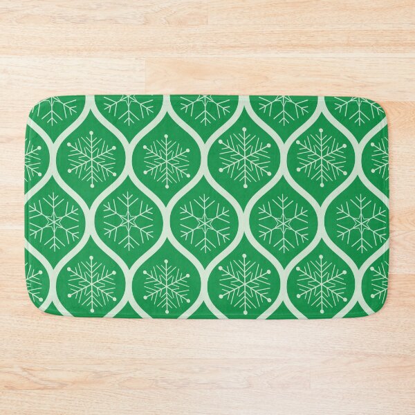 Item preview, Christmas Snowflakes on Green Ogee Pattern  designed and sold by Yasminepatterns .