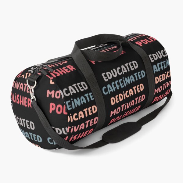 Item preview, Educated caffeinated dedicated motivated polisher funny quote humor blue shades rock collector gift designed and sold by MetalicBabe.