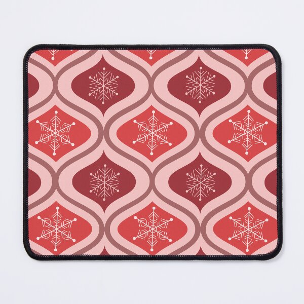 Item preview,  Christmas Snowflakes on Red and Burgundy Ogee Pattern  designed and sold by Yasminepatterns .