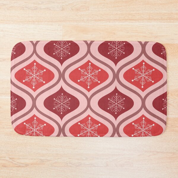 Item preview,  Christmas Snowflakes on Red and Burgundy Ogee Pattern  designed and sold by Yasminepatterns .