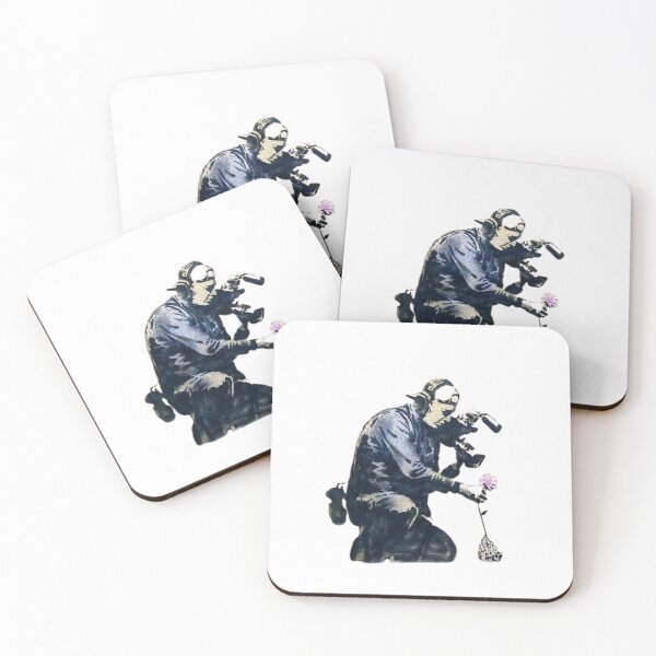 Item preview, Banksy Cameraman filming a flower designed and sold by DataDude.