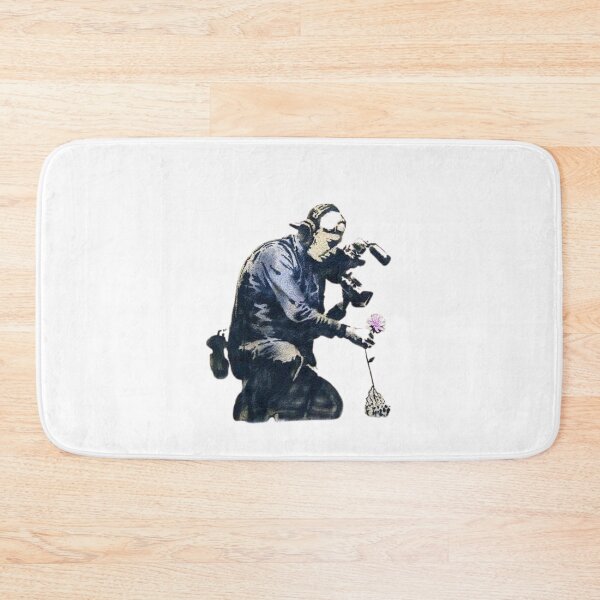 Item preview, Banksy Cameraman filming a flower designed and sold by DataDude.