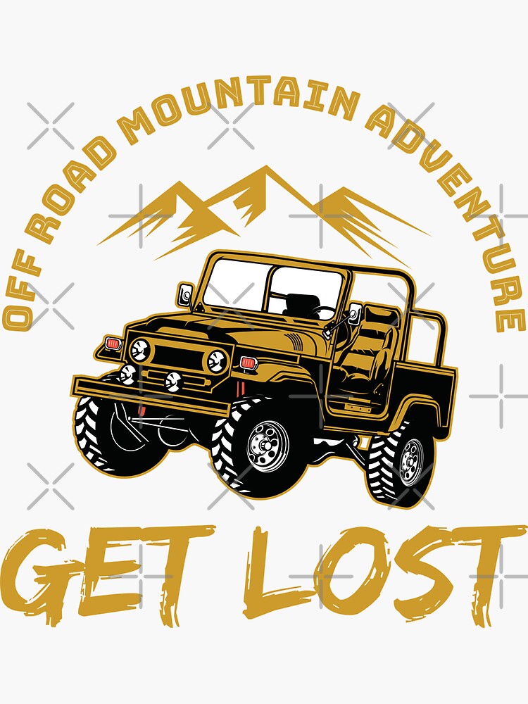"Off Road Mountain Adventure Four Wheeling 4x4 Trucks Lover" Sticker