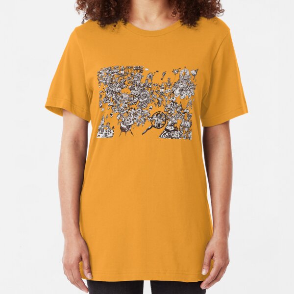 inky_sky_maze_t1 Slim Fit T-Shirt