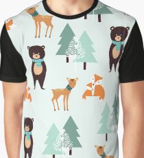 Animals in the winter - pattern Graphic T-Shirt
