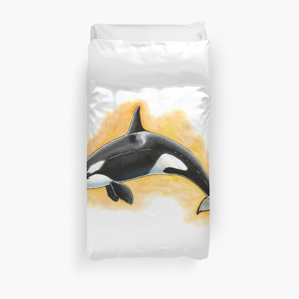 CorkyII - Draw Every Captive Orca Project nr. 1 Duvet Cover